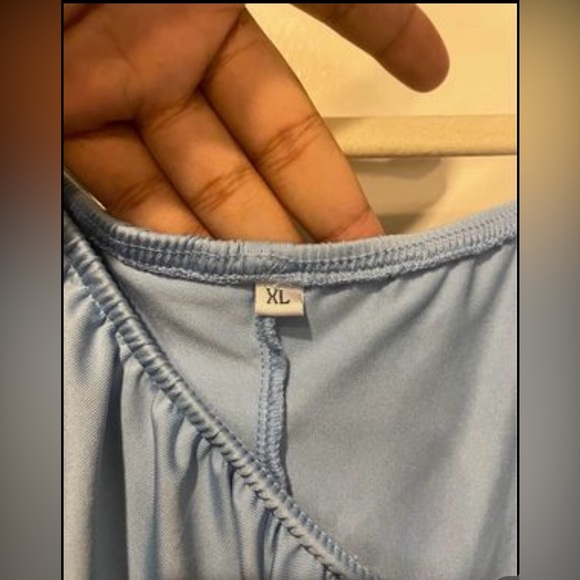 Sky Blue Maternity Dress - Picture 3 of 4